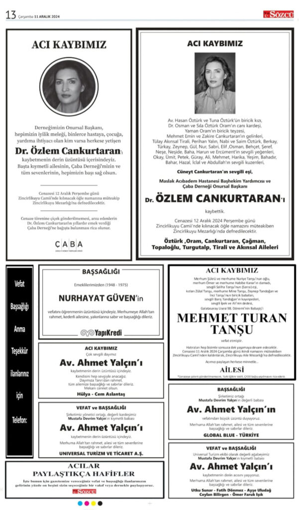 11 Aralık Vefat