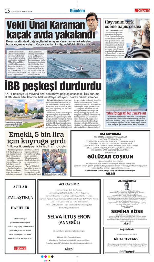 14 Aralık Vefat