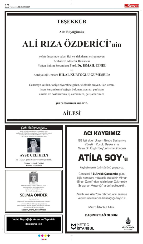 18 Aralık Vefat