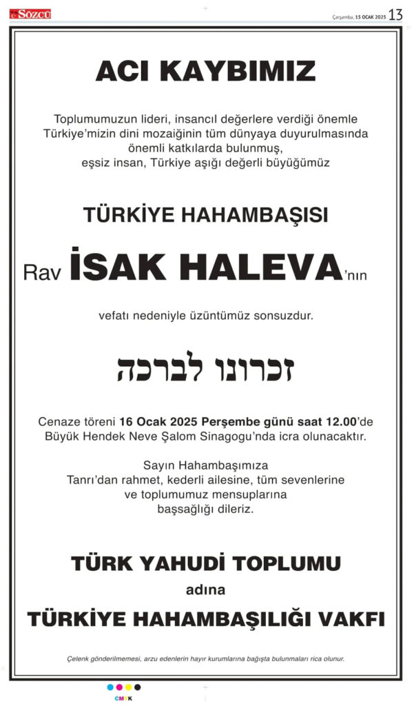 15 Ocak Vefat 2