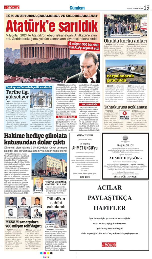 3 Ocak Vefat