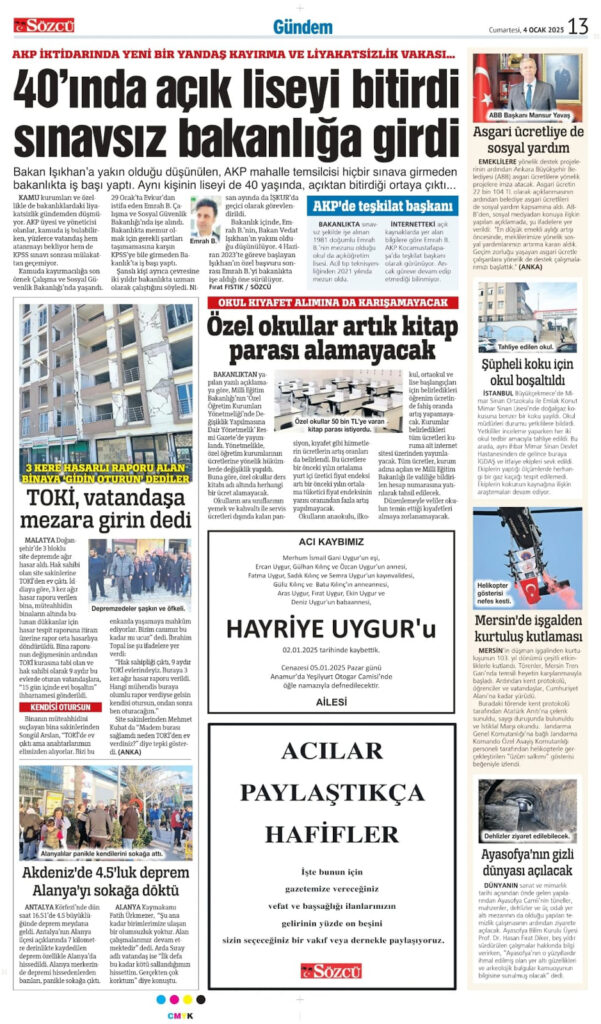 4 Ocak 2024 Vefat