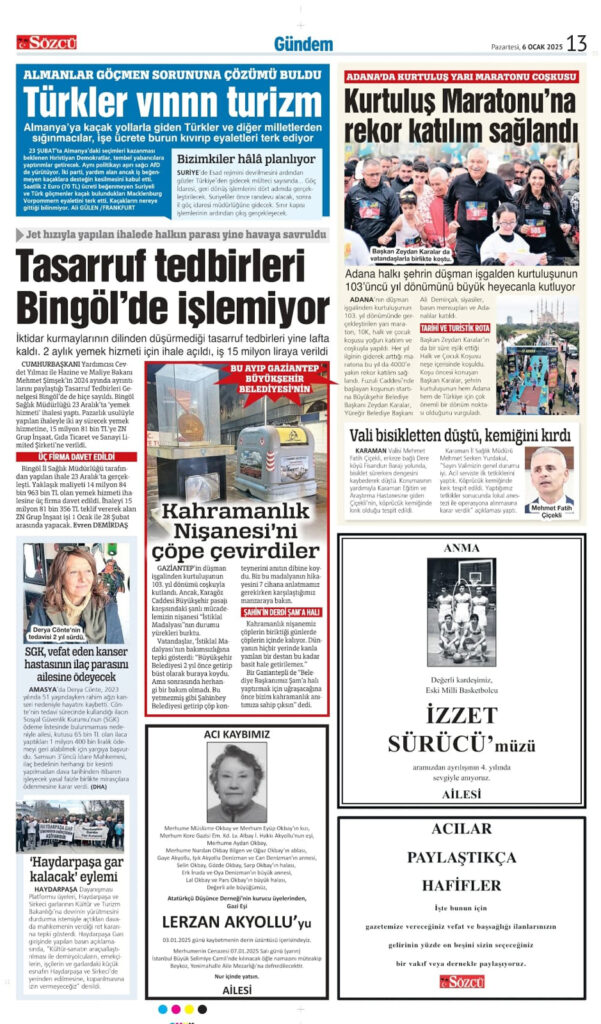 6 Ocak 2025 Vefat