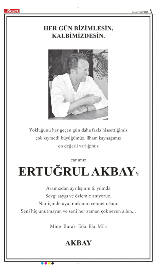 Ertuğrul Akbay Anma İlanı