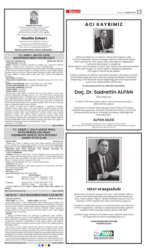 14 Nisan İlanları 2