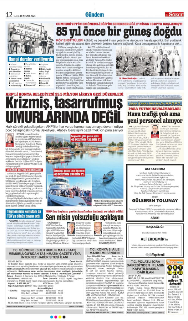 18 Nisan İlanları