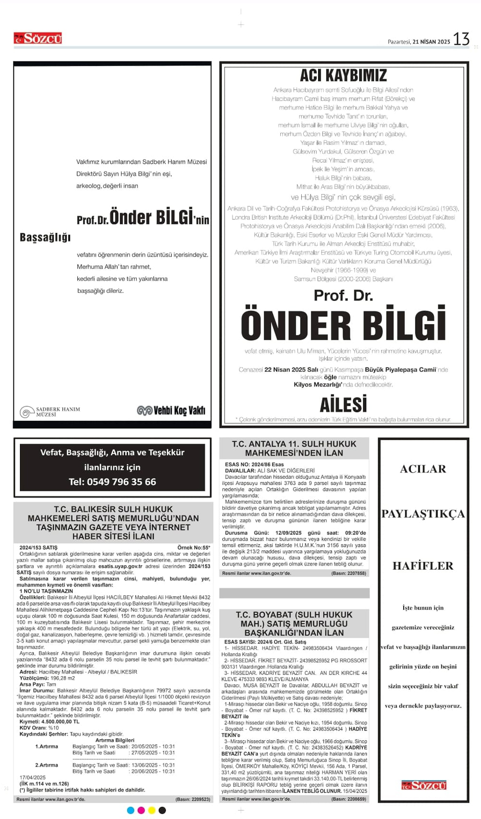 21 Nisan İlanları