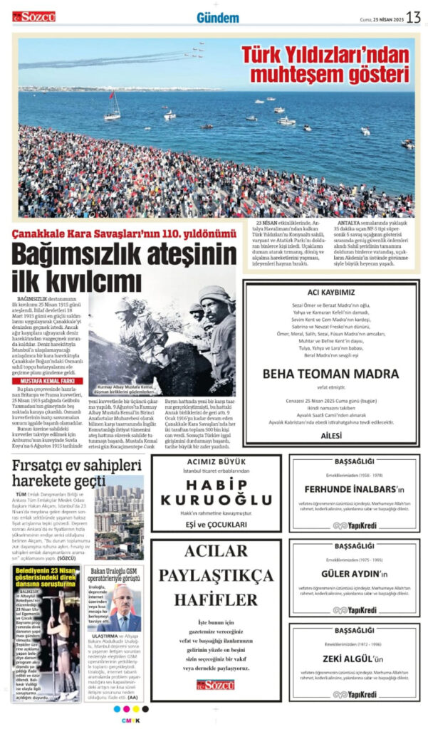 25 Nisan İlanları 2