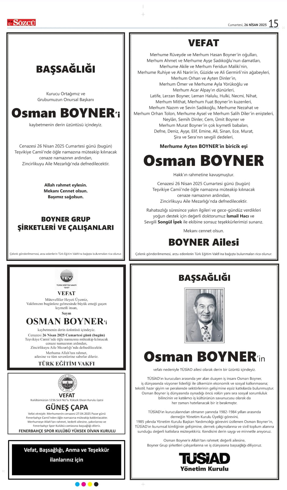 26 Nisan İlanları