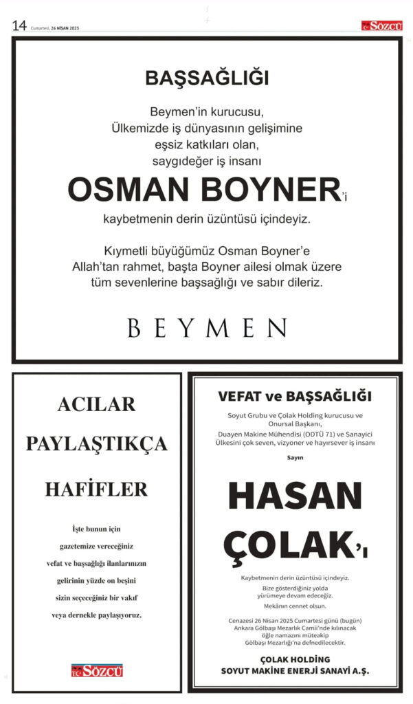 26 Nisan İlanları 2