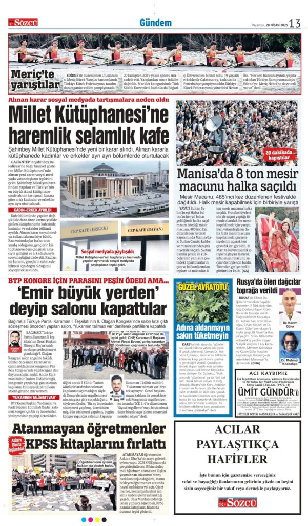 28 Nisan İlanları