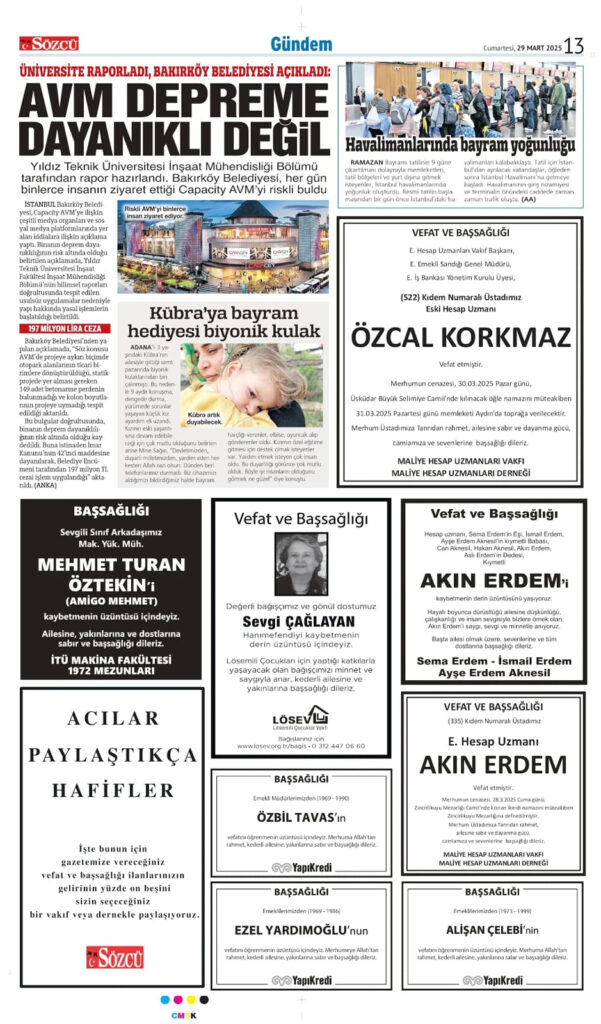 29 Mart ilanları