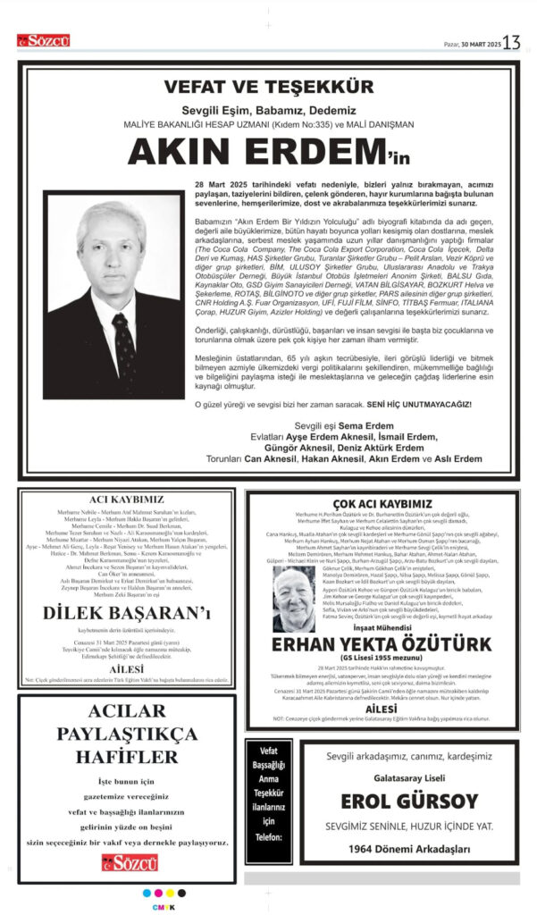 30 Mart İlanlari