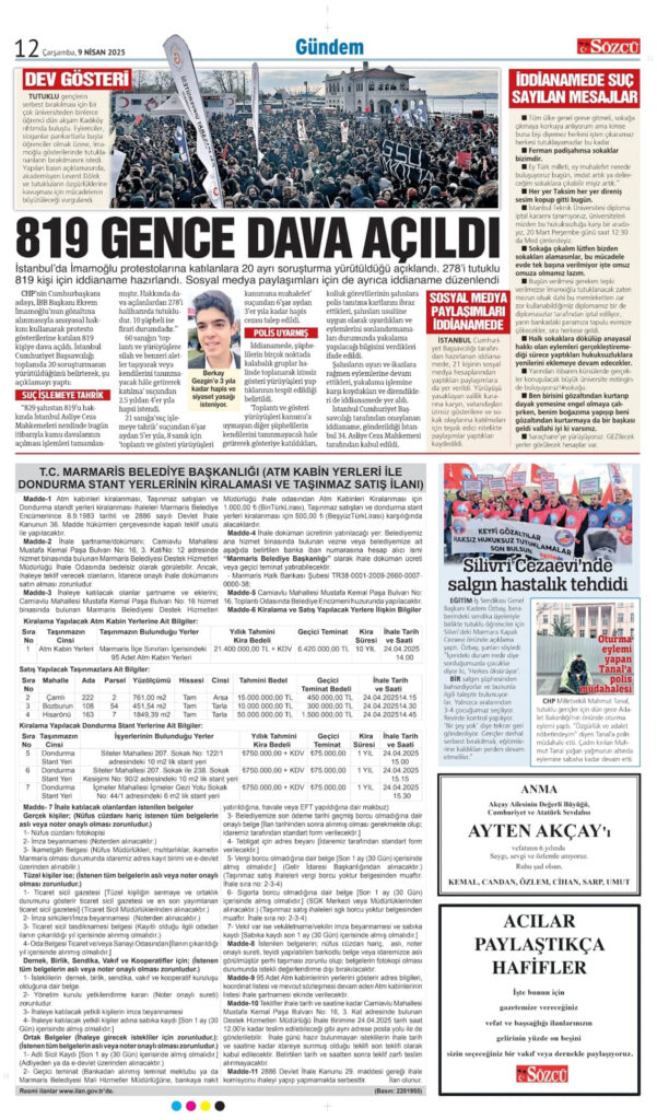9 Nisan İlanları