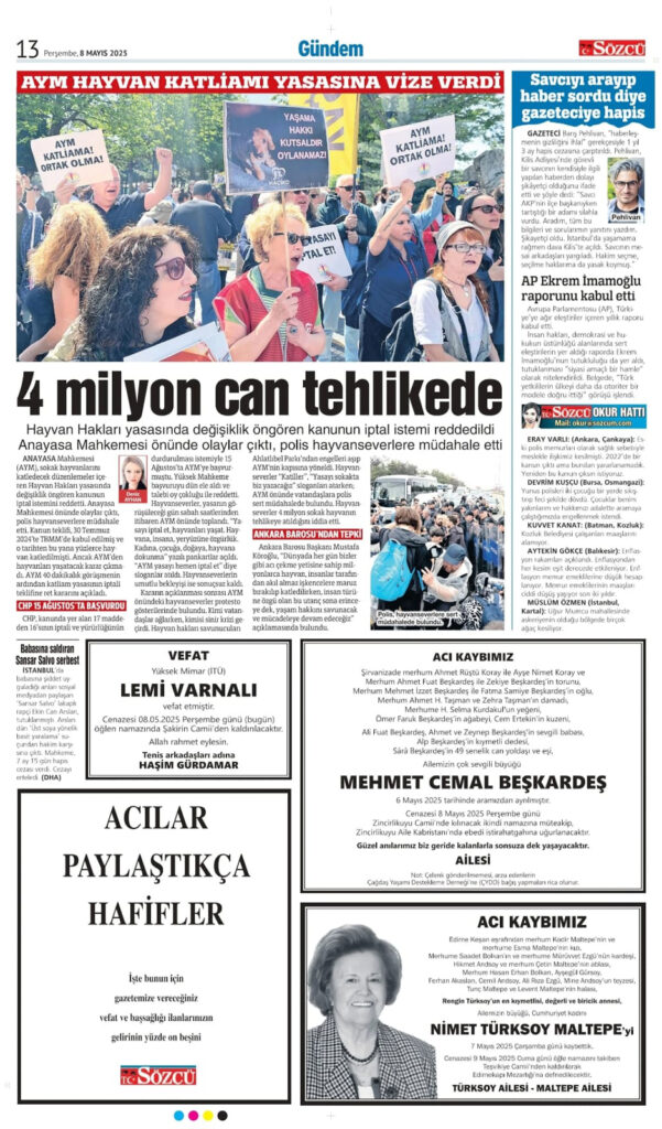 8 Mayıs İlanları