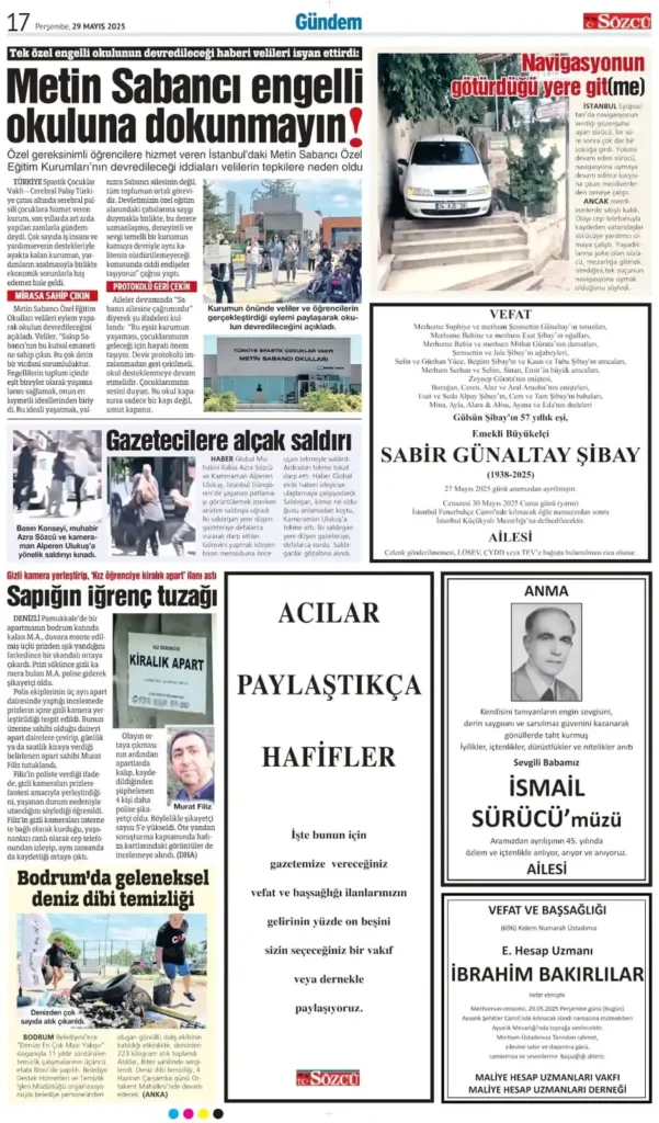 29 Mayıs Vefat İlanları
