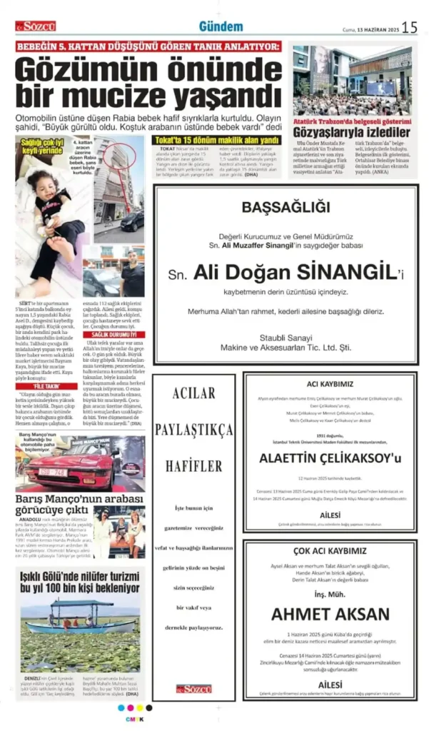 13 Haziran ilanları