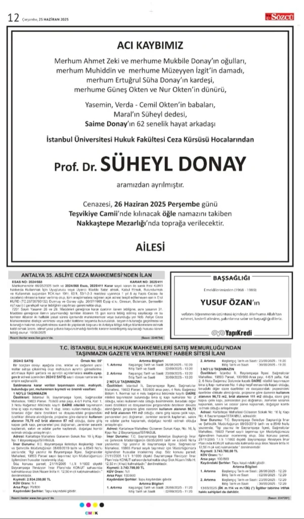 25 Haziran İlanları