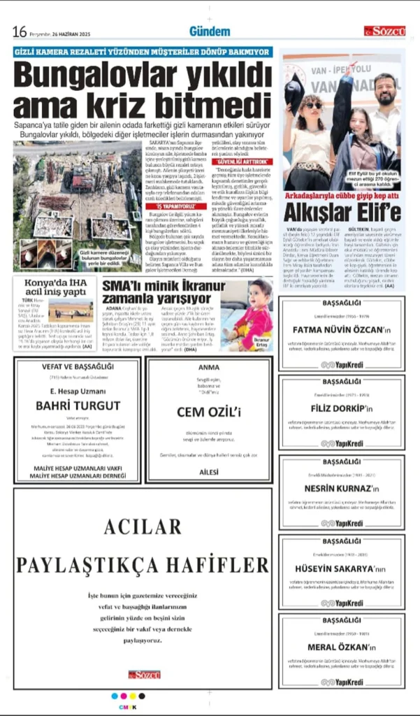 26 Haziran İlanları