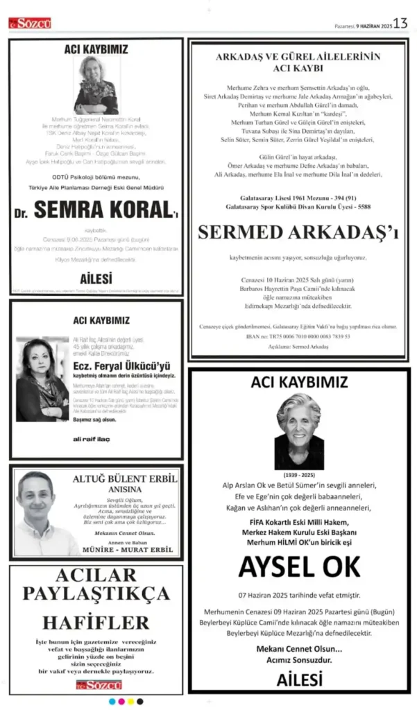 9 Haziran İlanları