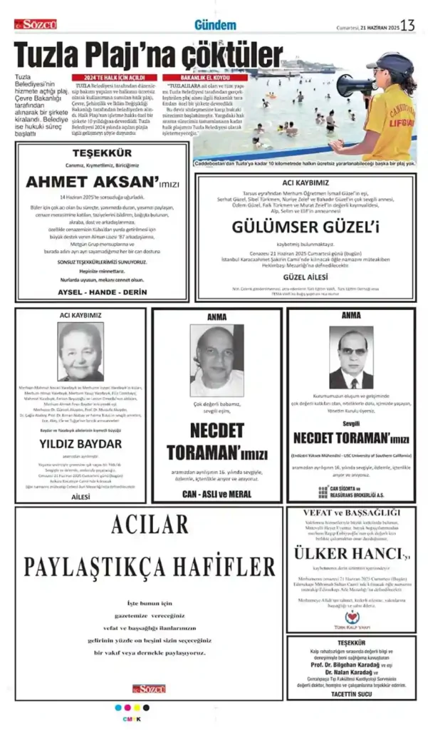 21 Haziran İlanları