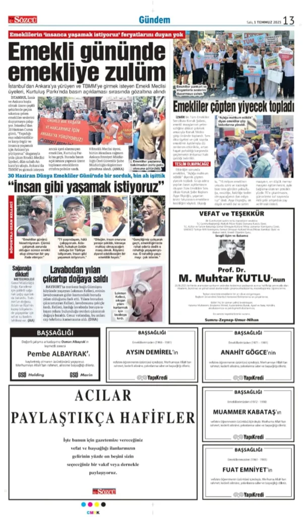 1 Temmuz İlanları