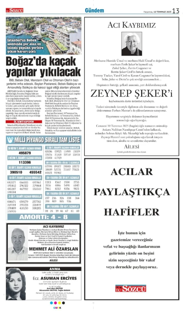 10 Temmuz İlanları