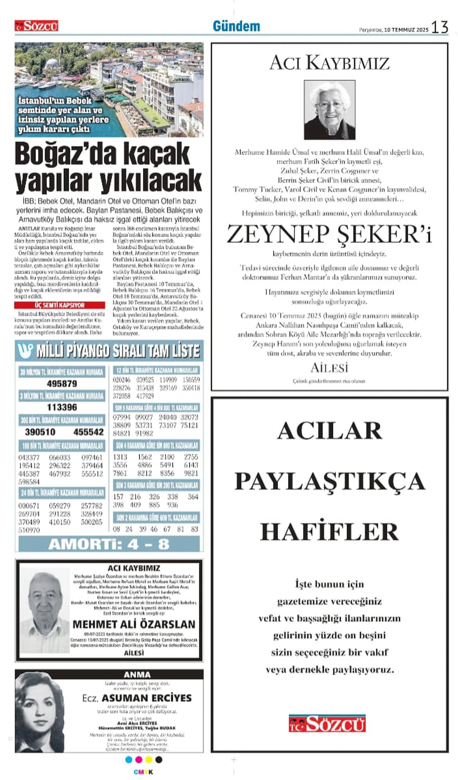 10 Temmuz İlanları