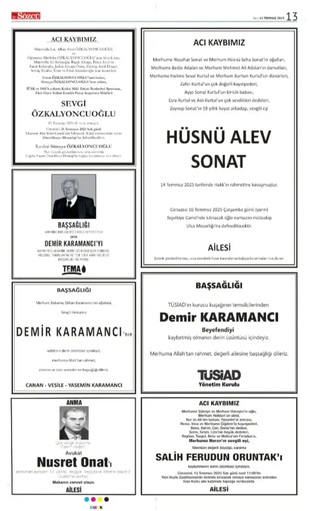 15 Temmuz İlanları 2