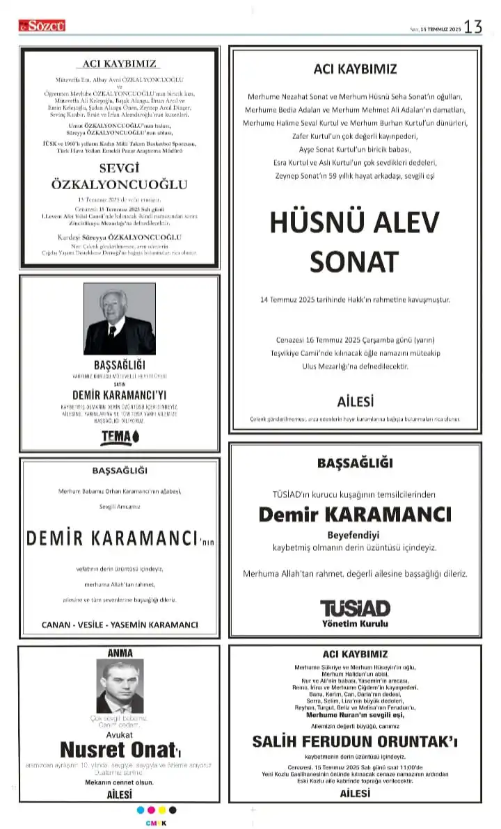 15 Temmuz İlanları 2