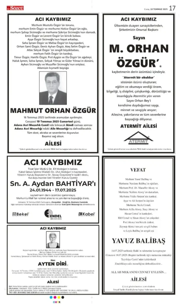 18 Temmuz İlanları 3