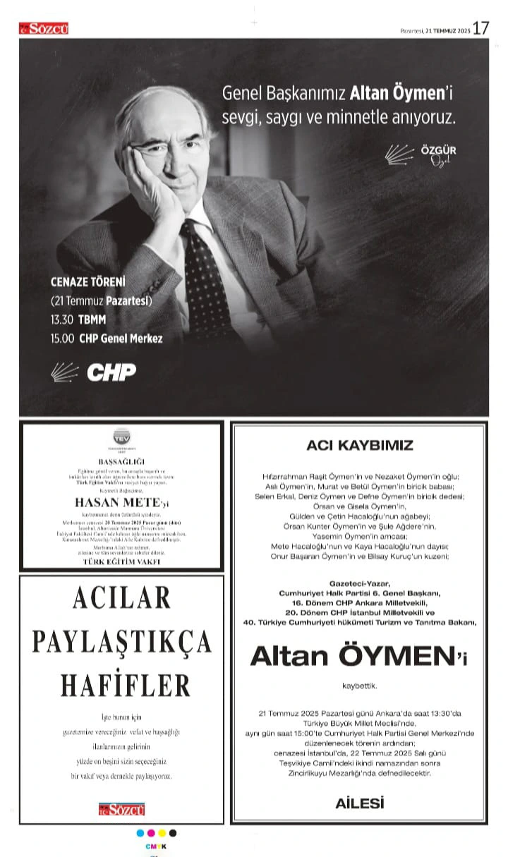 21 Temmuz İlanları 2