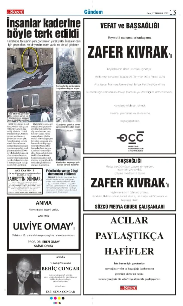 27 Temmuz İlanları