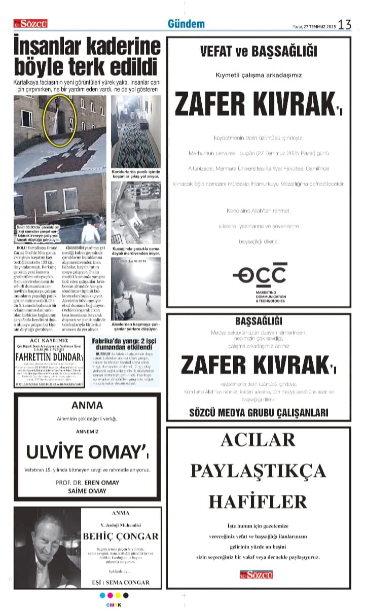 27 Temmuz İlanları