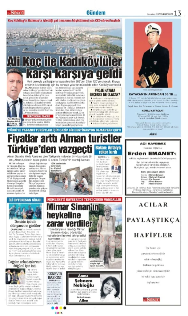 28 Temmuz ilanları