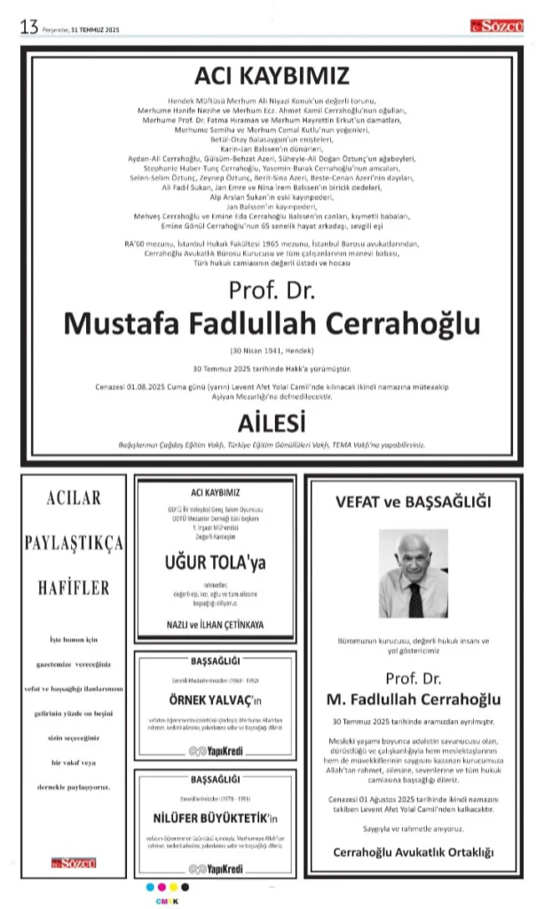 31 Temmuz İlanları