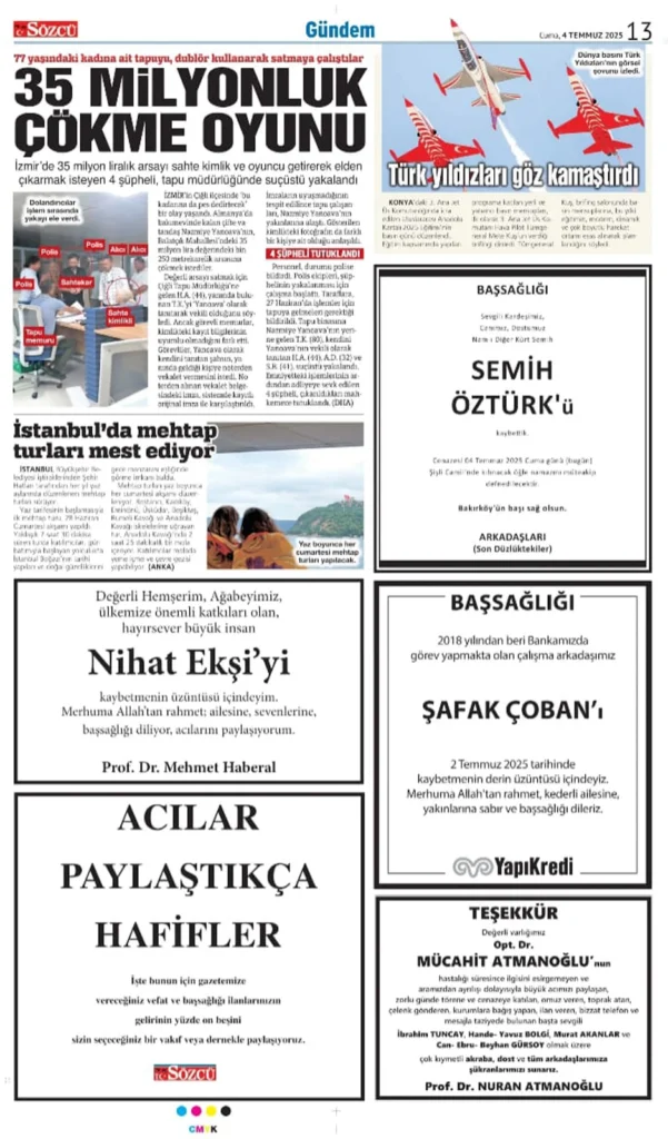 4 Temmuz İlanları
