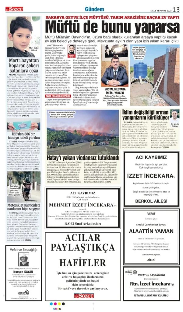 8 Temmuz İlanları