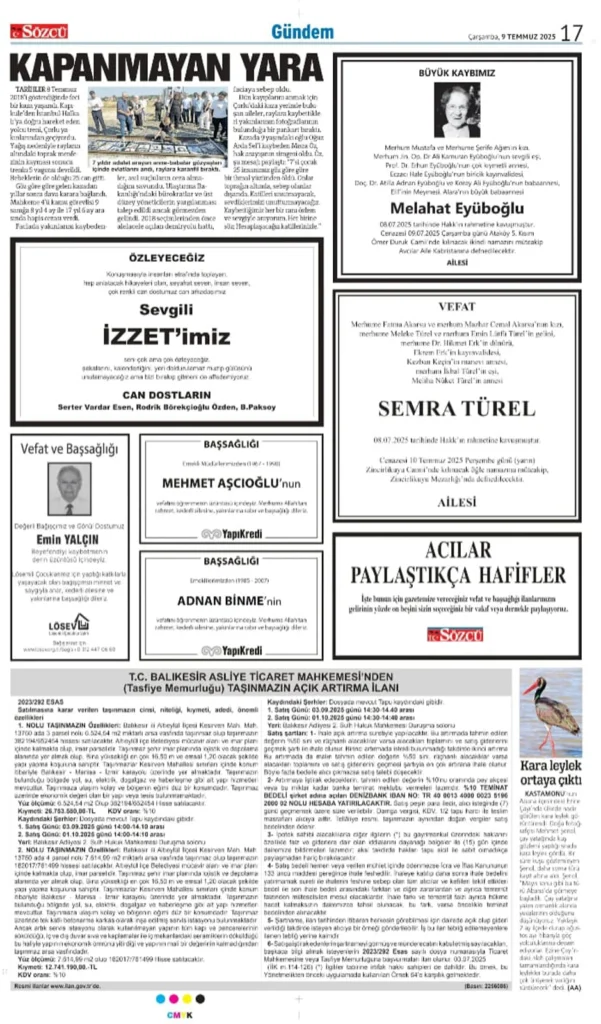 9 Temmuz İlanları