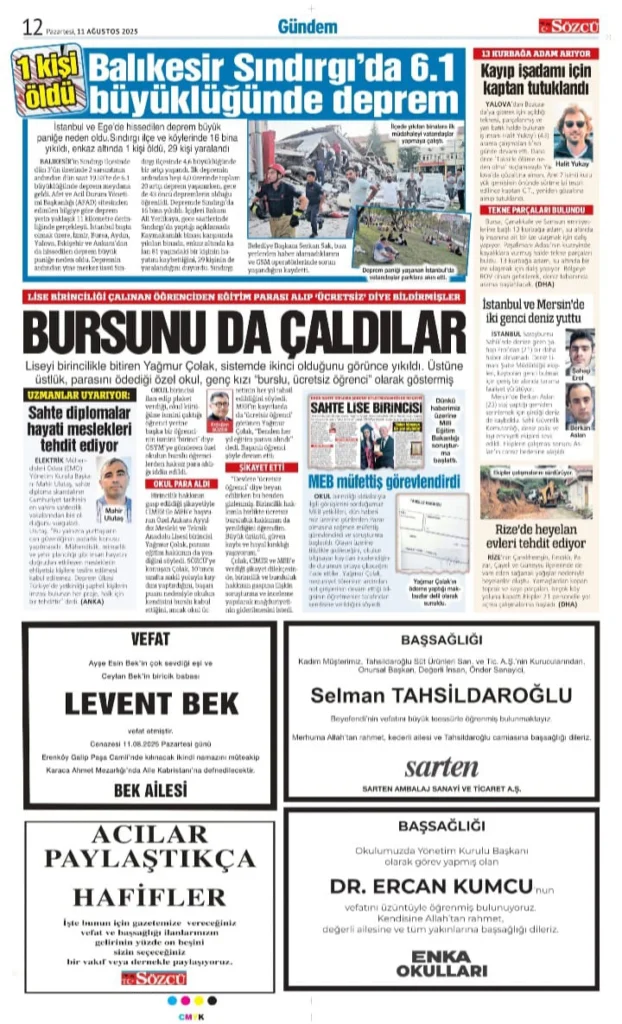 11 Ağustos İlanları
