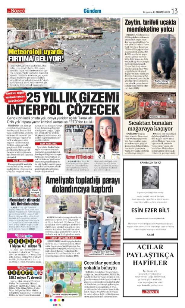 14 Ağustos İlanları