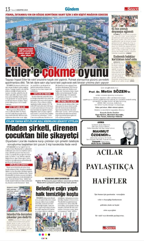 3 Ağustos İlanları