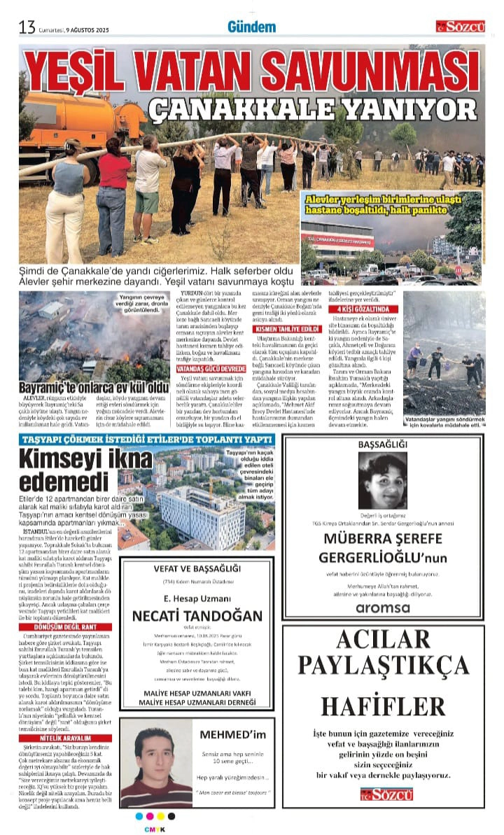 9 Ağustos İlanları