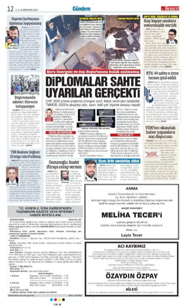 8 Ağustos İlanları