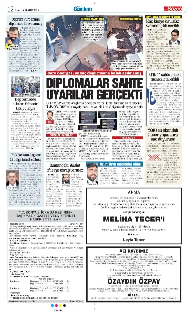 8 Ağustos İlanları