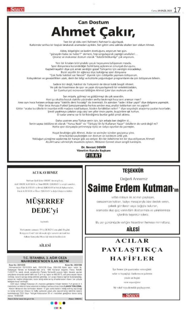 19 Eylül İlanları