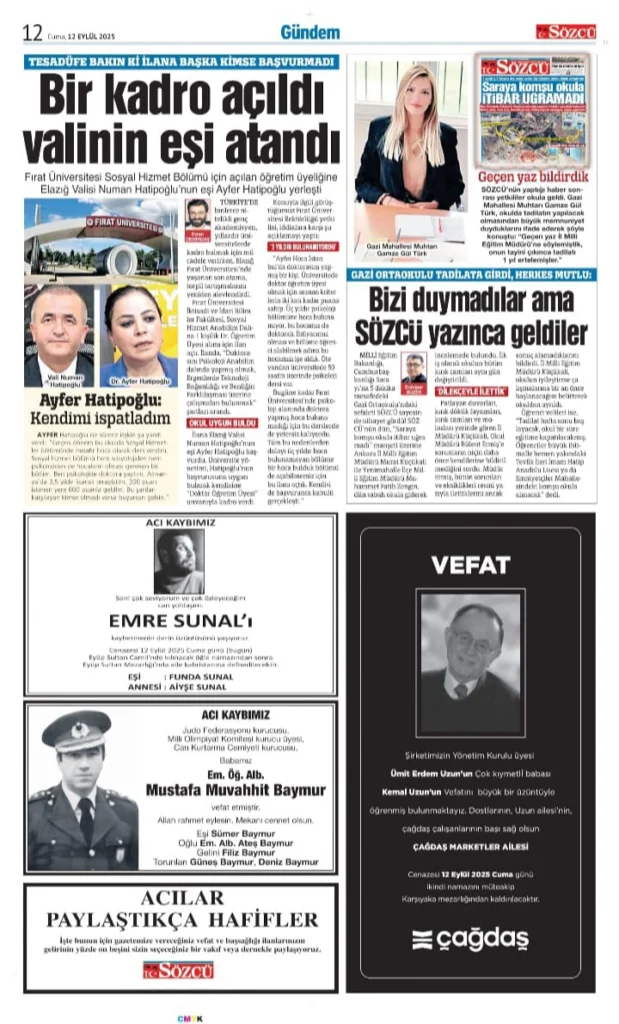 12 Eylül İlanları 2