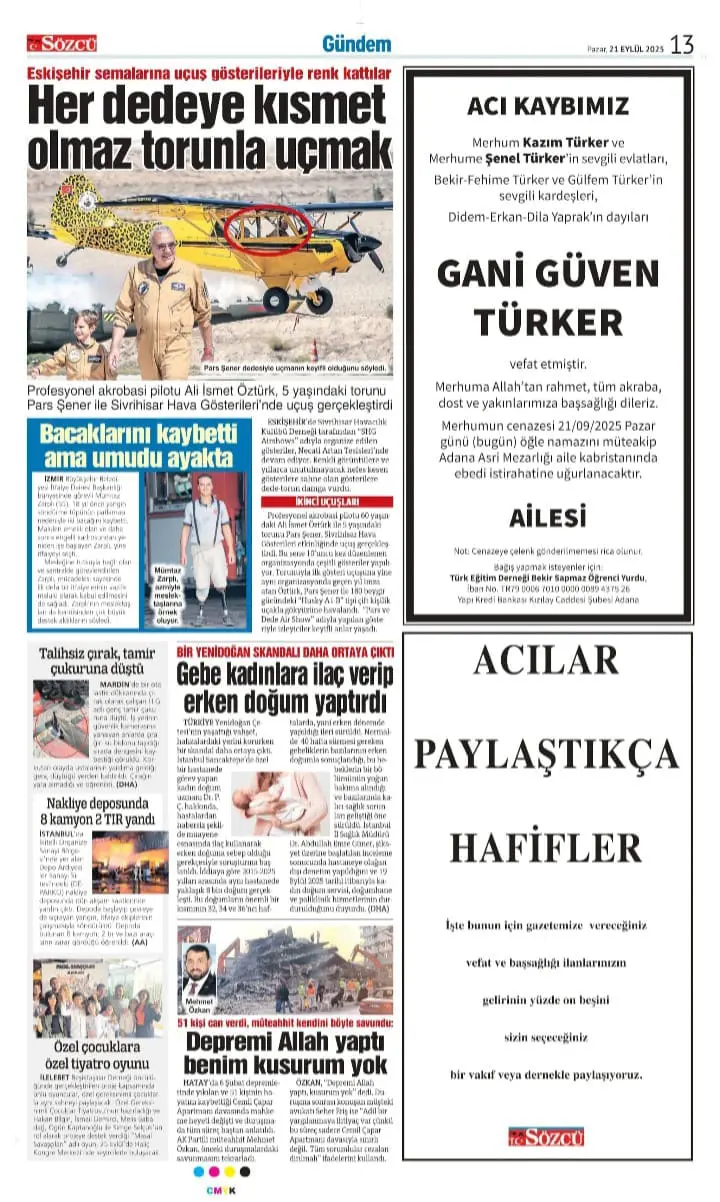 21 eylül ilanları