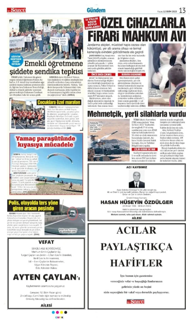 Sözcü 12 Ekim İlanları