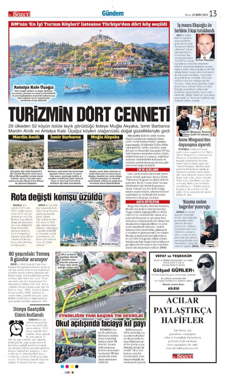 Sözcü 19 Ekim İlanları